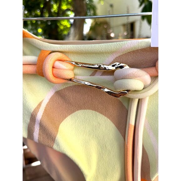 NWT Anthropologie Revel Rey Spencer Cream Yellow Orange 2 Piece Bikini Size M - Picture 10 of 15